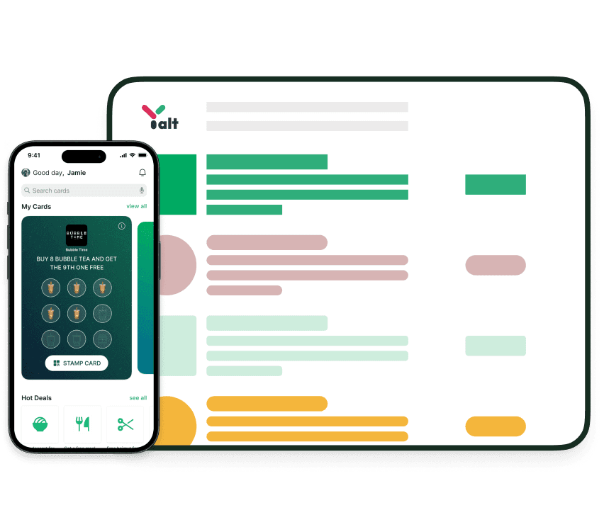 Desktop and App - free Loyalty card